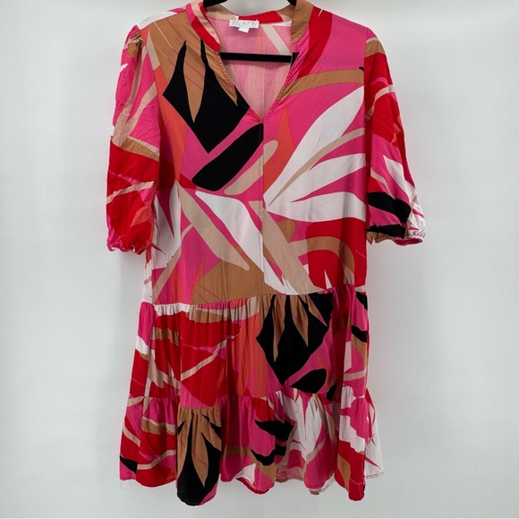 Scarpa Pink tropical beachy dress size S - Picture 2 of 8